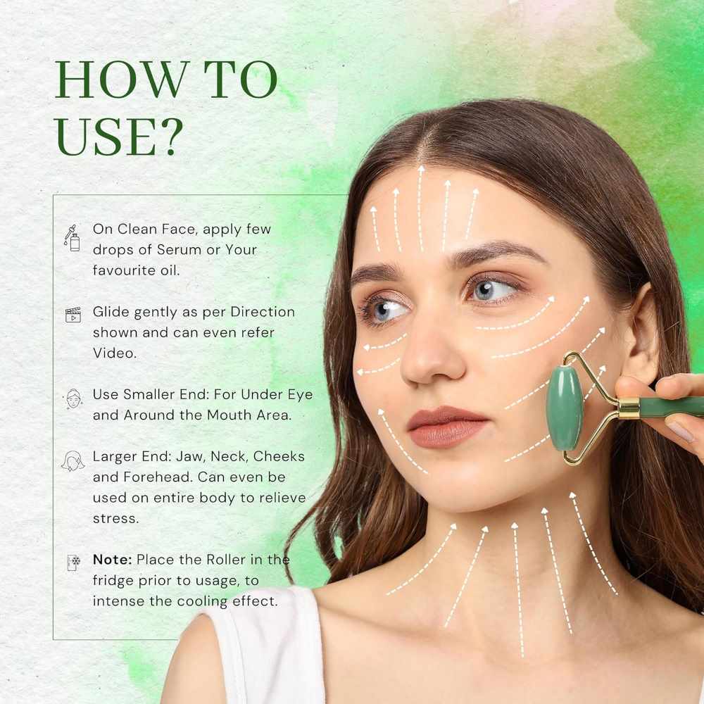 Leafoberryy Beauty Blossom Roller ,Jade Face Roller