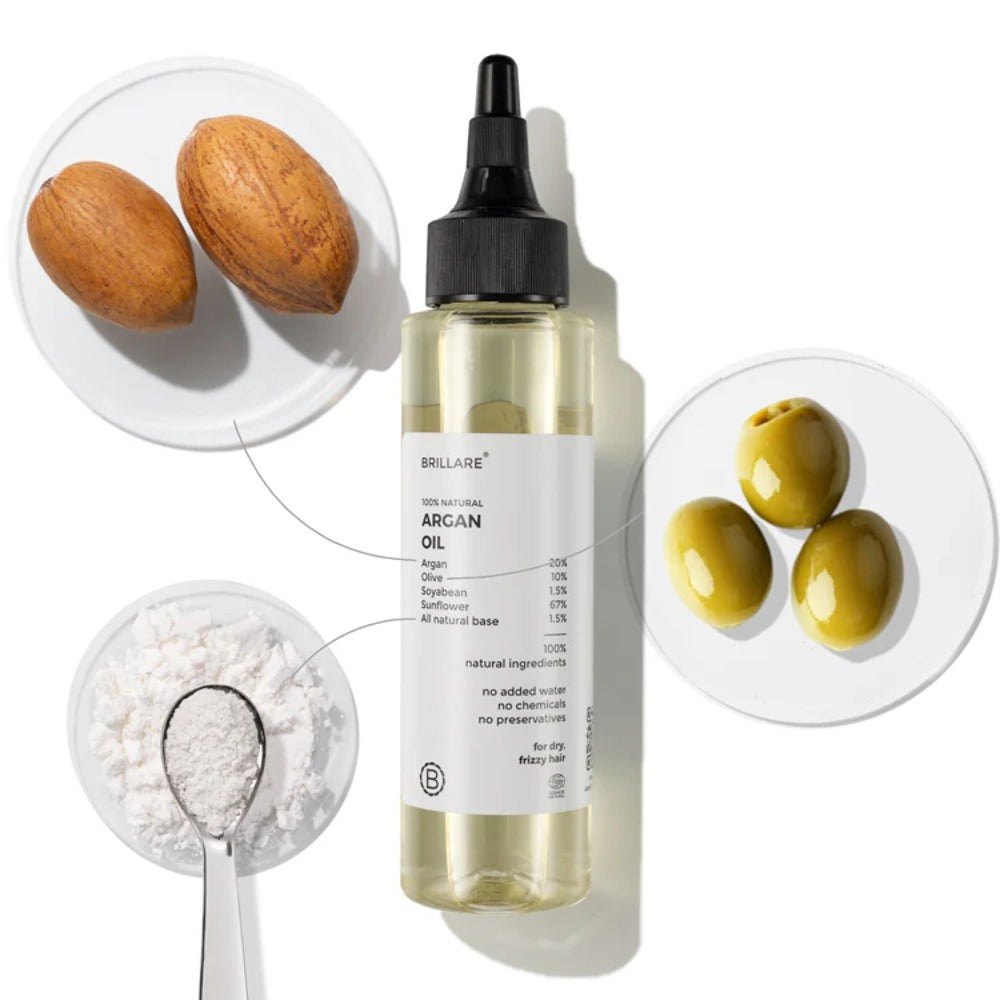 Brillare Argan Oil For Dry, Frizzy Hair (100ml)