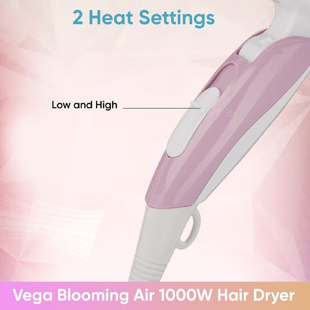 Vega Blooming Air Foldable 1000 Watts Hair Dryer With Heat & Cool Setting