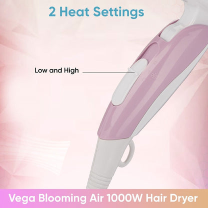 Vega Blooming Air Foldable 1000 Watts Hair Dryer With Heat & Cool Setting