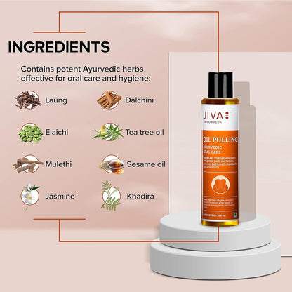 Jiva Oil Pulling for Deep Cleanses Mouth, Removes Toxins (200ml)