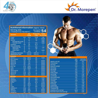 Dr. Morepen Muscle Food Whey Protein Chocolate Marvel - 1.81kg