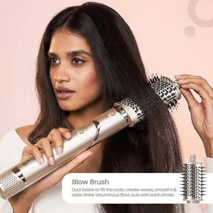 PROTOUCH Airshot All-in-One Hair Multi Styler for Women - Curling, Smoothing, Drying, Volumizing & Blow Dry Brush - Hot Air Brush with Multiple Attachments - No Heat Damage