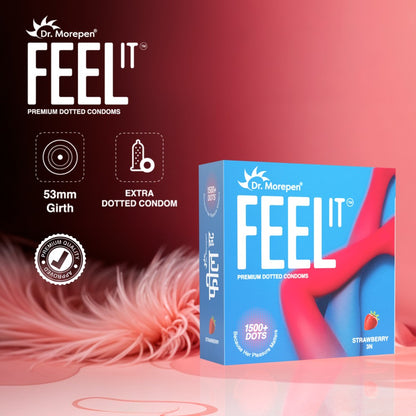 Dr. Morepen Feel It Mass Dotted Condoms 3S Chocolate Flavour