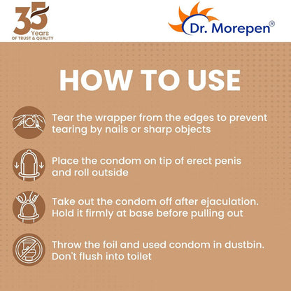 Dr.Morepen Exygra Condoms Dotted 3S (Chocolate Flavor)