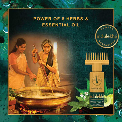 Indulekha Svetakutaja Oil Ayurvedic Medicinal Oil for Dandruff Treatment, 100% Ayurvedic Oil (50ml)