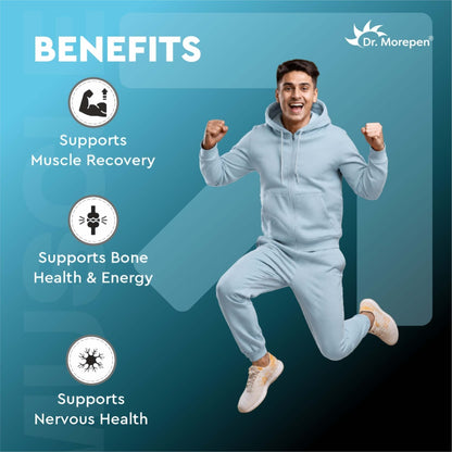 Dr. Morepen Muscle Food 5 Magnesium Complex- Advanced Magnesium Complex with 5 Magnesium Blend- 60 Tablets