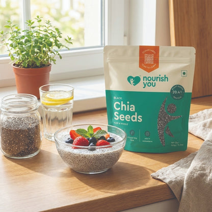 Nourish You Raw & Whole Chia Seeds (150 gms)