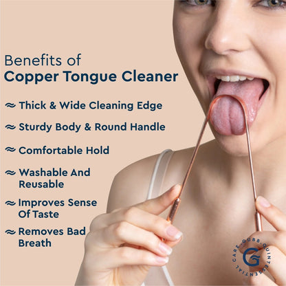 GUBB Copper Tongue Cleaner For Kids & Adults-Natural Copper