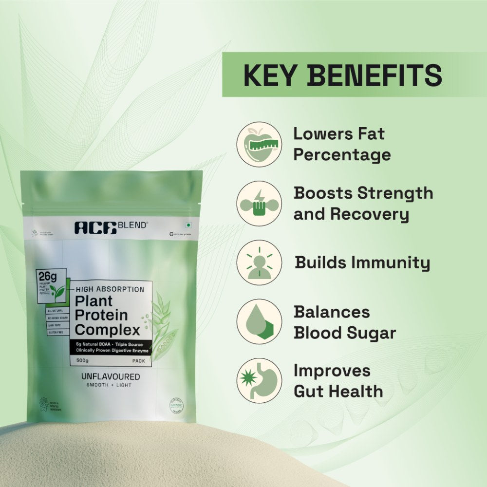 Ace Blend Plant Protein Complex - Unflavoured (500 gms)