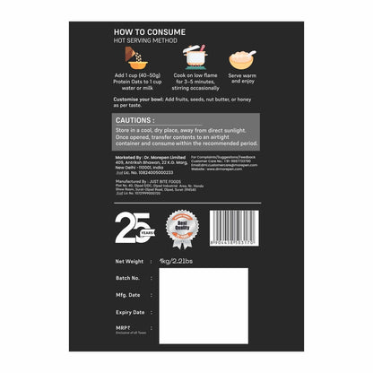 Dr. Morepen Protein Oats Chocolate Flavour- 1 kg