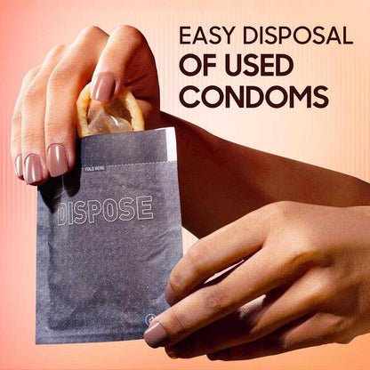 Manforce Epic Pleasure Long Lasting Premium Condom for Men, Super Thin - Raspberry Flavour with Disposable Pouch (10 pcs)