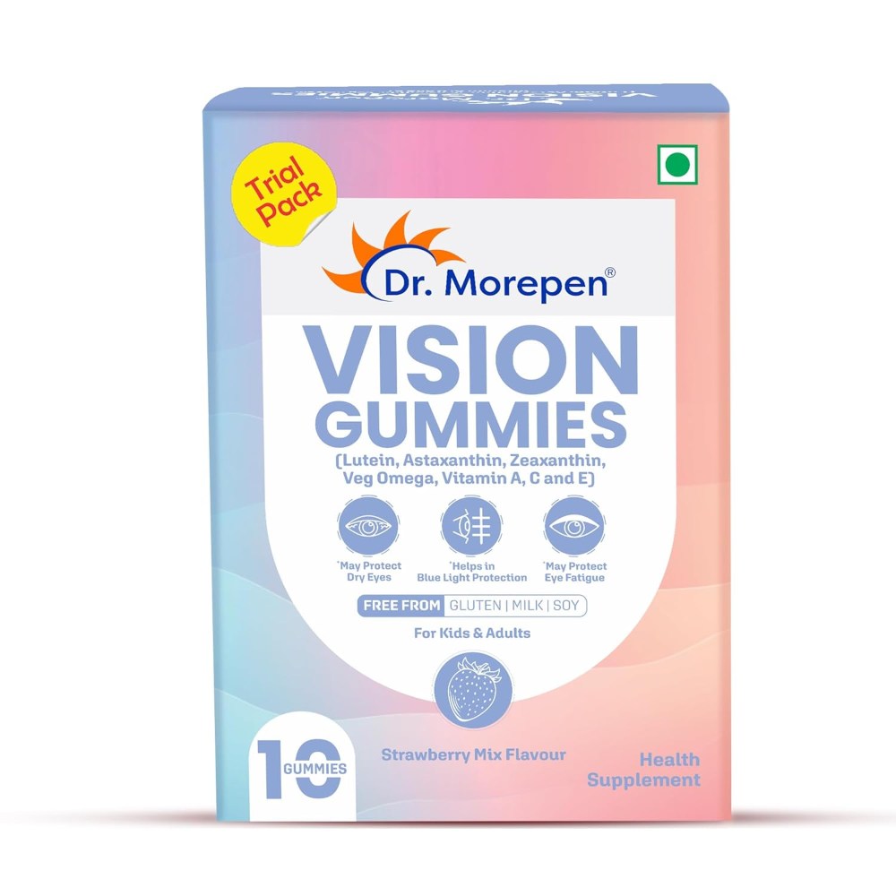 Dr. Morepen Gummies Trial Pack Combo  Relax, Vision, Multivitamin, Bone & Iron Gummies | Assorted Gummies Trial Packs for Daily Nutrition