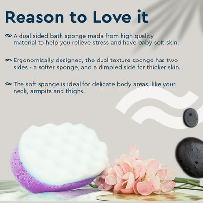 GUBB Adult & Baby Bath Loofah Sponge for Men & Women (Blue)