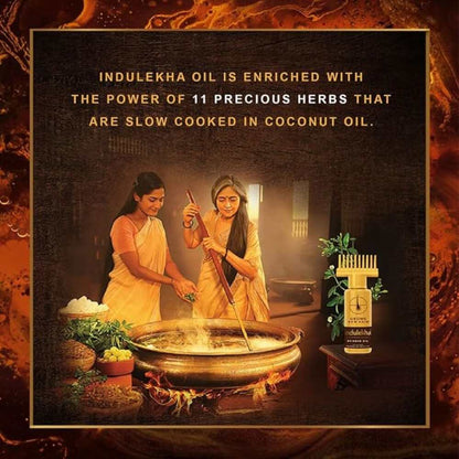 Indulekha Bringha Oil Reduces Hair Fall and Grows New Hair, 100% Ayurvedic Oil (100ml)