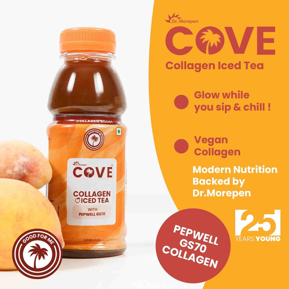 Dr. Morepen Cove Collagen Iced Tea Low Cal (14) Peach Flavour