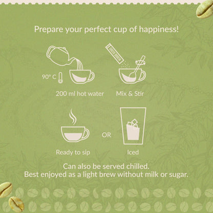 Green Brrew Natural Green 100% Unroasted Coffee, Classic Blend - Daily Regular (60 gms)