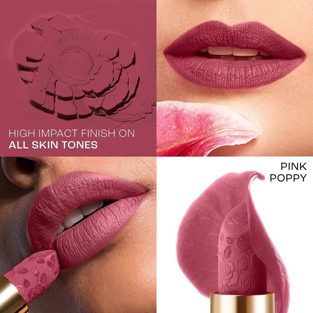 Lakme Rouge Bloom Powder Matte Bullet - Pink Poppy 202 (4 gms)