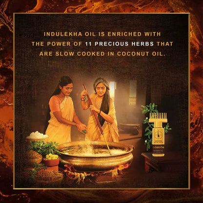 Indulekha Bringha Oil Reduces Hair Fall and Grows New Hair, 100% Ayurvedic Oil (50ml)
