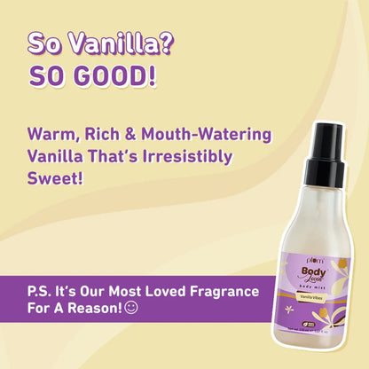 Plum BodyLovin' Vanilla Vibes Body Mist For A Long Lasting Vanilla Fragrance (150ml)