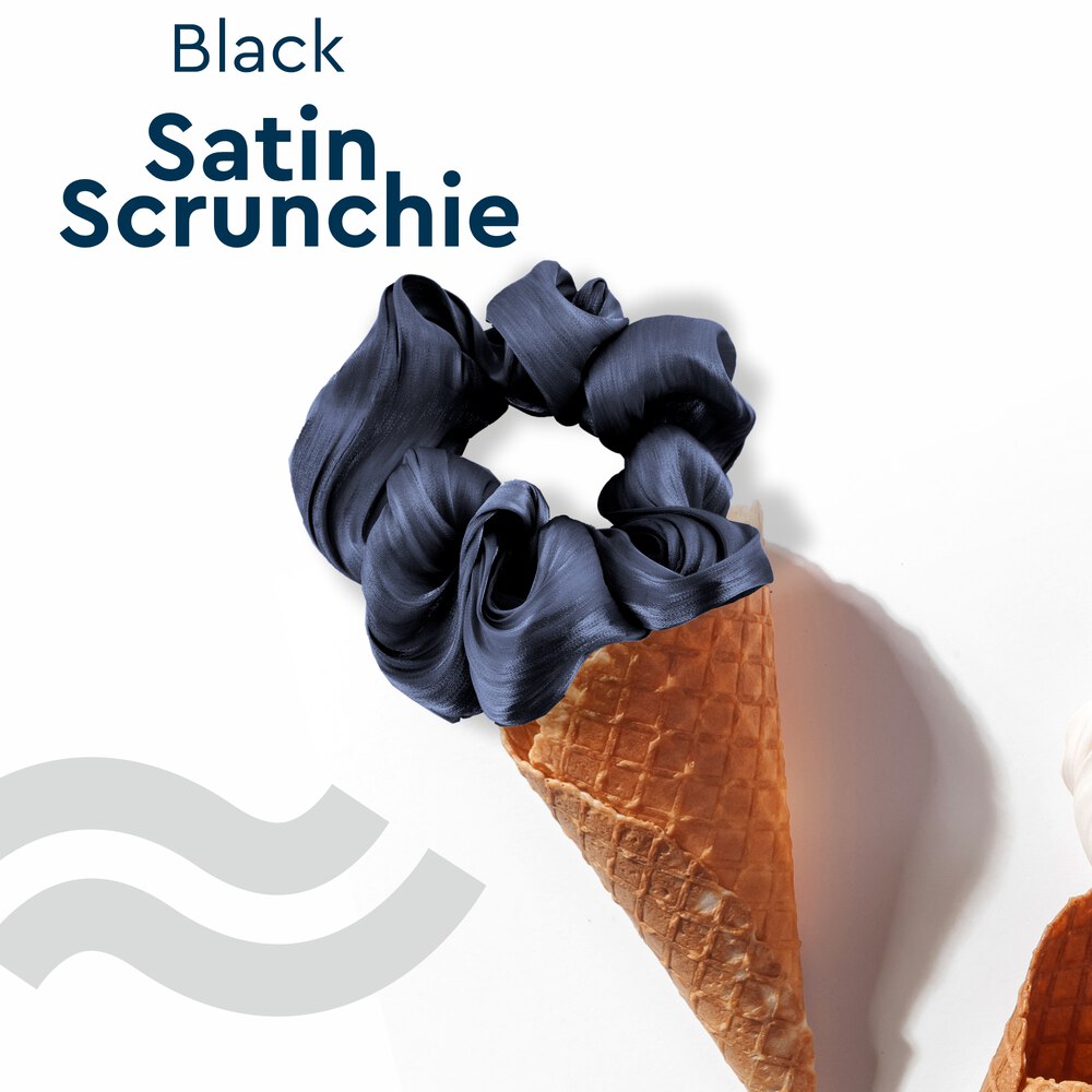 GUBB Satin Scrunchies (Black)
