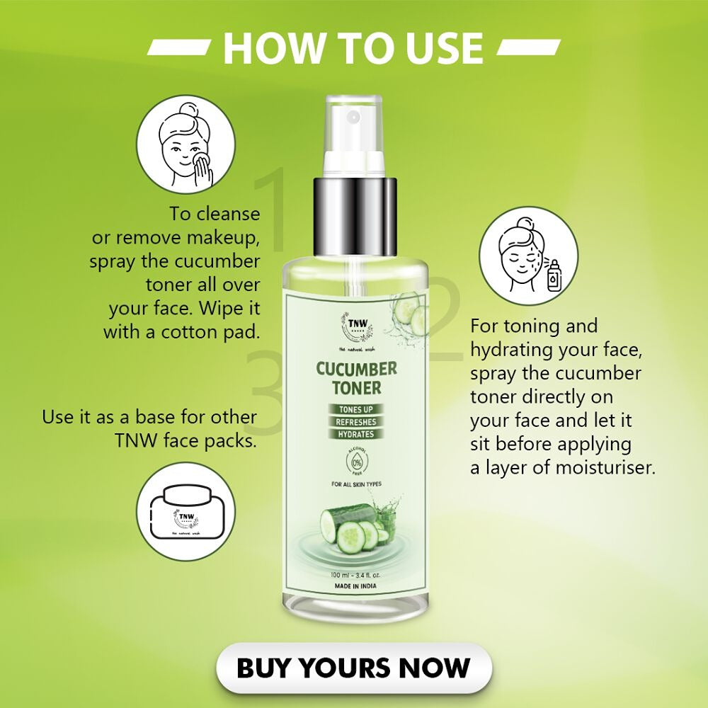TNW-The Natural Wash  Cucumber Toner Water (100ml)