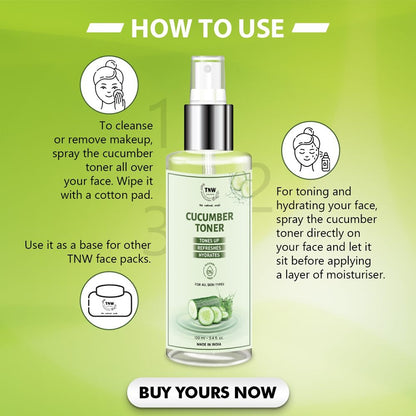 TNW-The Natural Wash  Cucumber Toner Water (100ml)