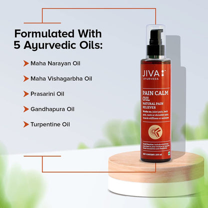 Jiva Pain Calm Oil Relieves Knee, Legs, Shoulder, Muscle & Joint Pain (200ml)
