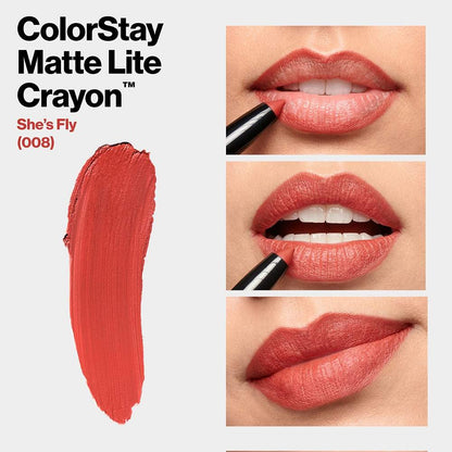 Revlon ColorStay Matte Lite Crayon Lipstick-She's Fly