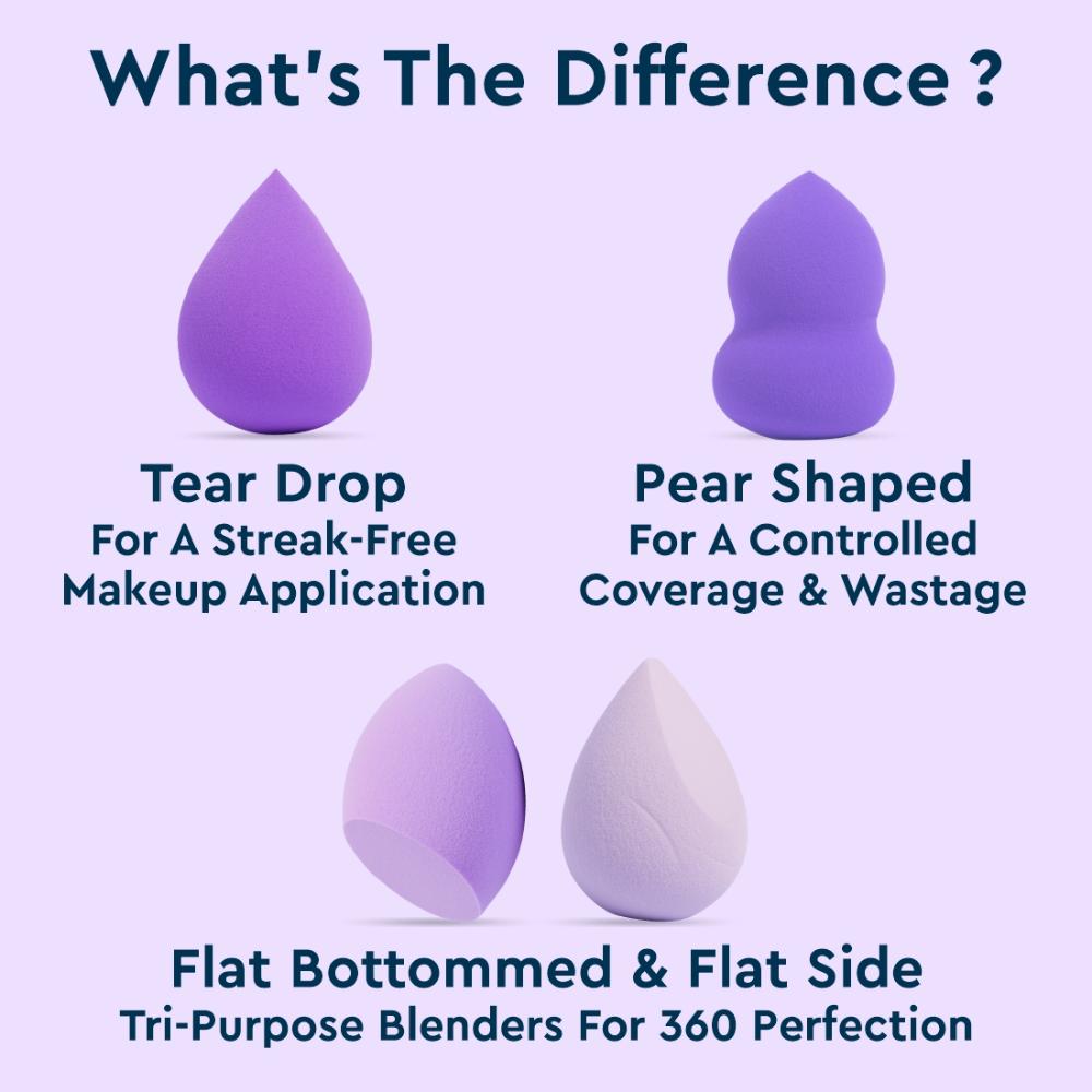 GUBB Beauty Blender Assorted (Purple) (Pack 4 Pcs)