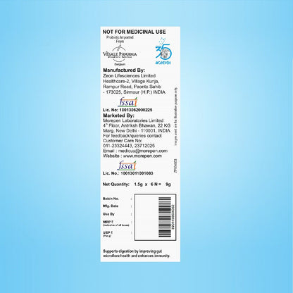 Dr. Morepen Intebact Insta 2Bn Cfu Probiotics Supplement Vanilla Flavour (6 Sachets)
