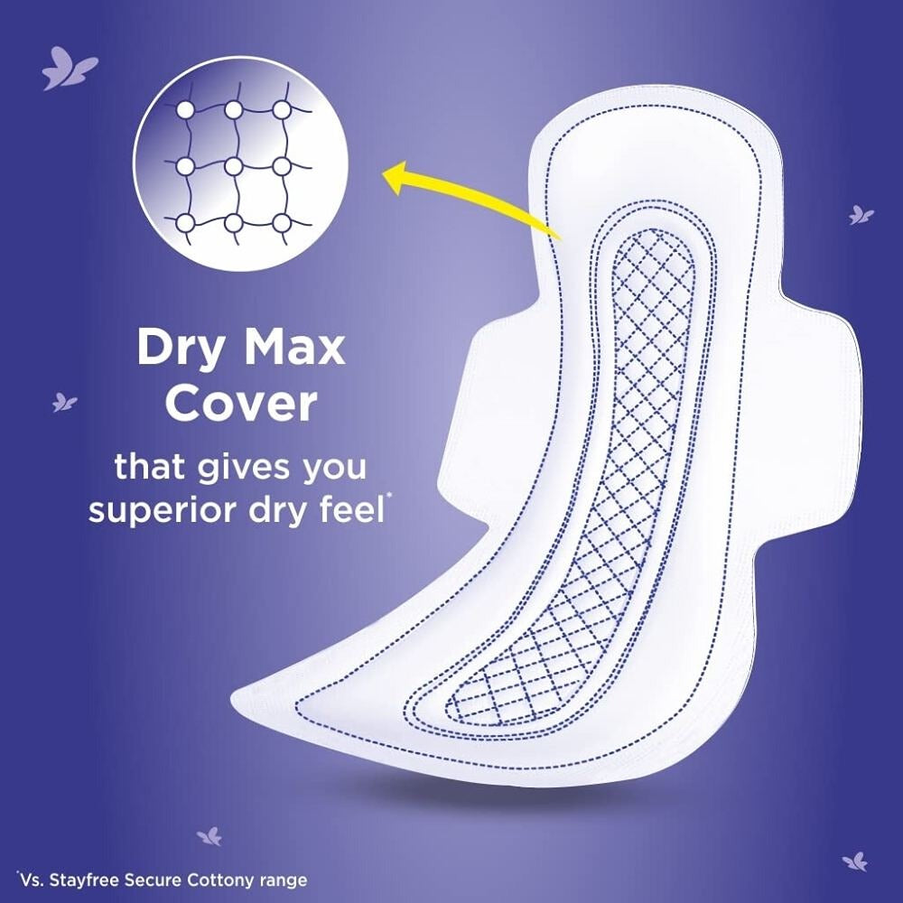 Stayfree Dry Max All Night Ultra Dry Napkins 14 Pads (Extra Large)