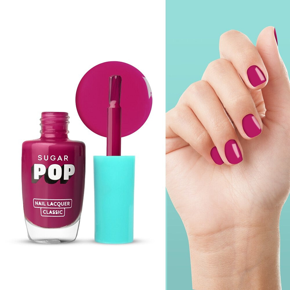 SUGAR POP Nail Lacquer, High Shine, Chip Resistant, Quick Drying (10 Call Me Hot)