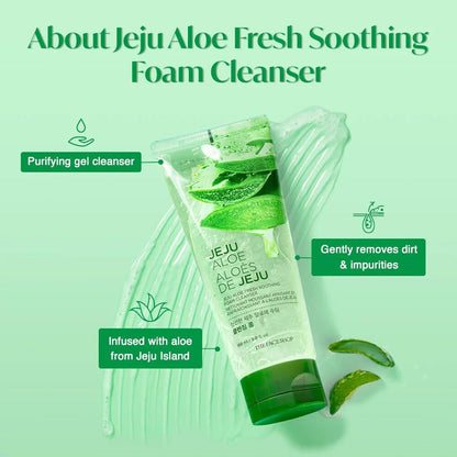 The Face Shop Jeju Aloe Fresh Soothing Cleansing Foam (150ml)