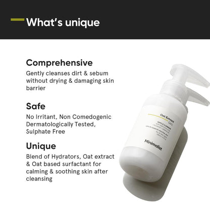 Minimalist Oat Extract 6% Gentle Cleanser (120ml)