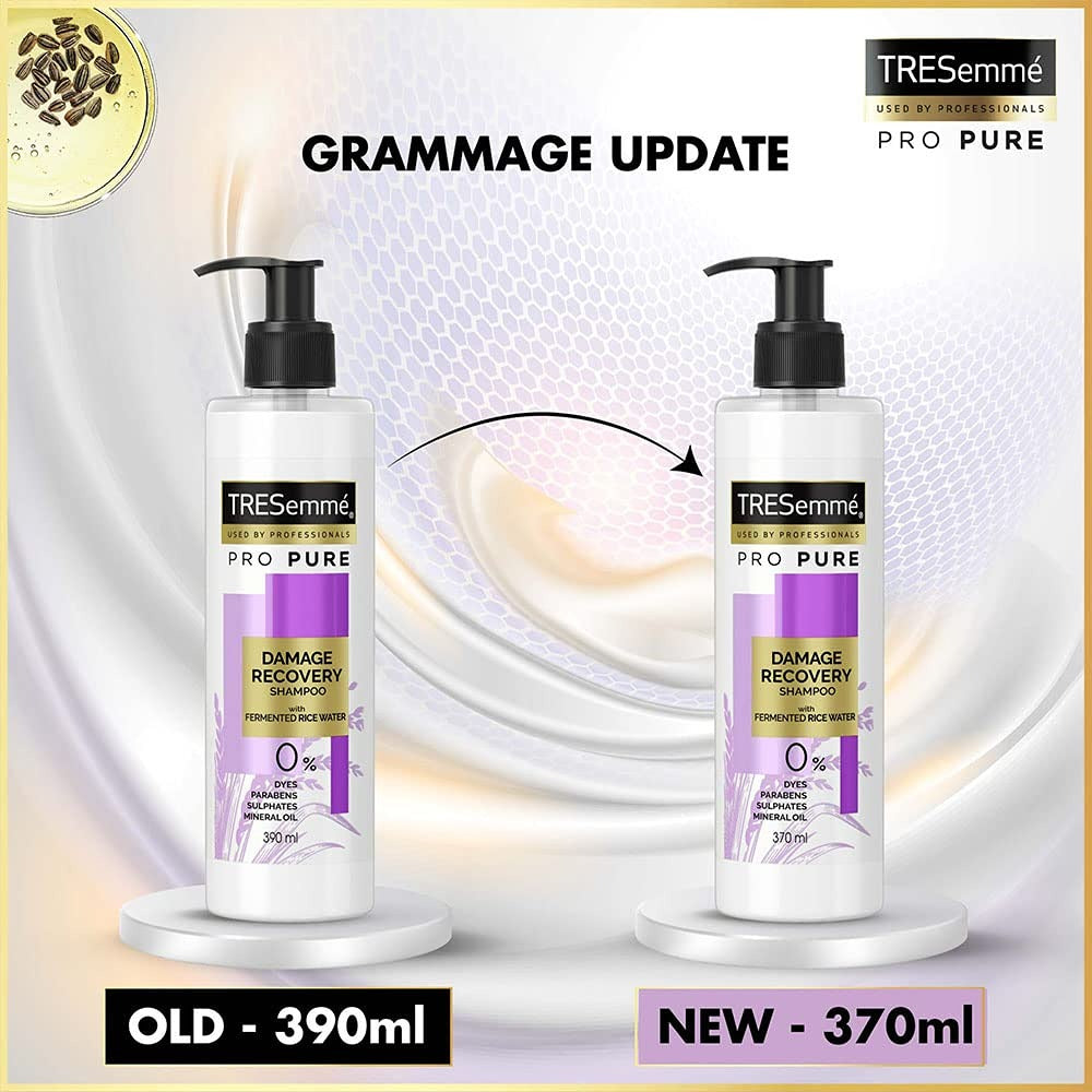 TRESemme Pro Pure Damage Recovery Shampoo with Fermented Rice Water (370ml)