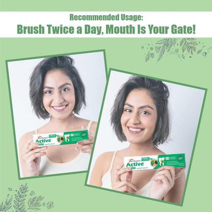 Dr. Morepen Active Smile Toothpaste with Bamboo Brush (100 gms)