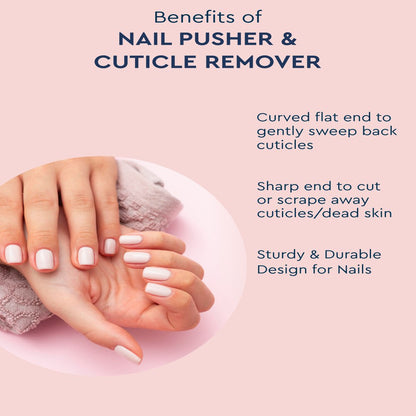 GUBB Stainless Steel Nail Pusher & Cuticle Remover, Manicure Tool
