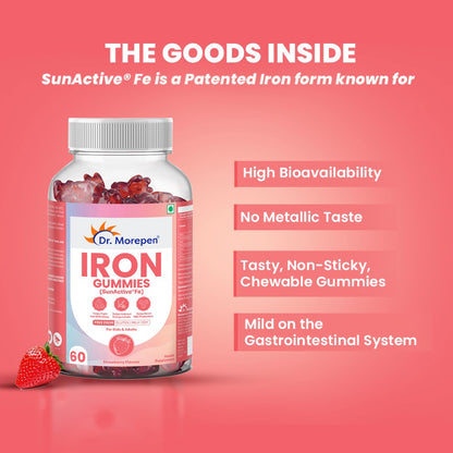 Dr. Morepen Iron Gummies With Sunactive®fe (60 Gummies)