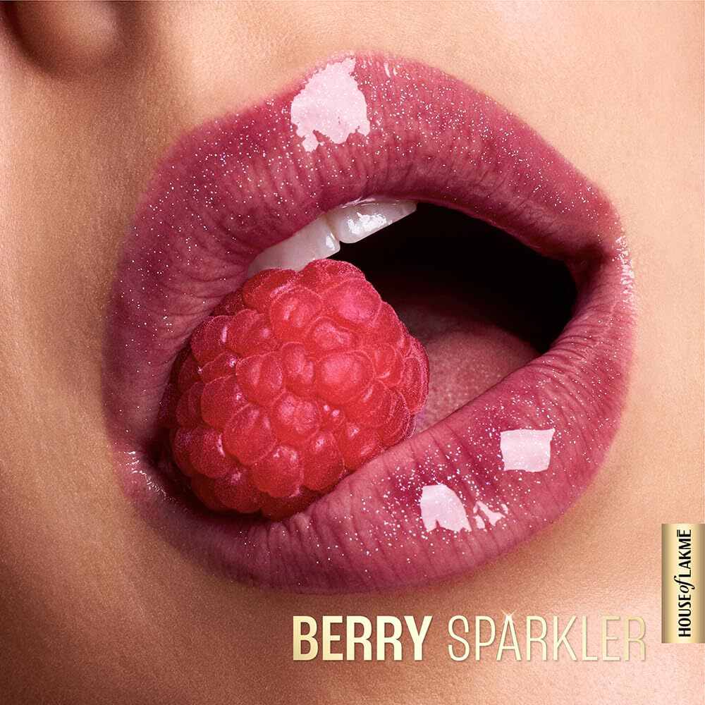 Lakme Glitterati Lip Glaze - 501 Berry Sparkler (5ml)