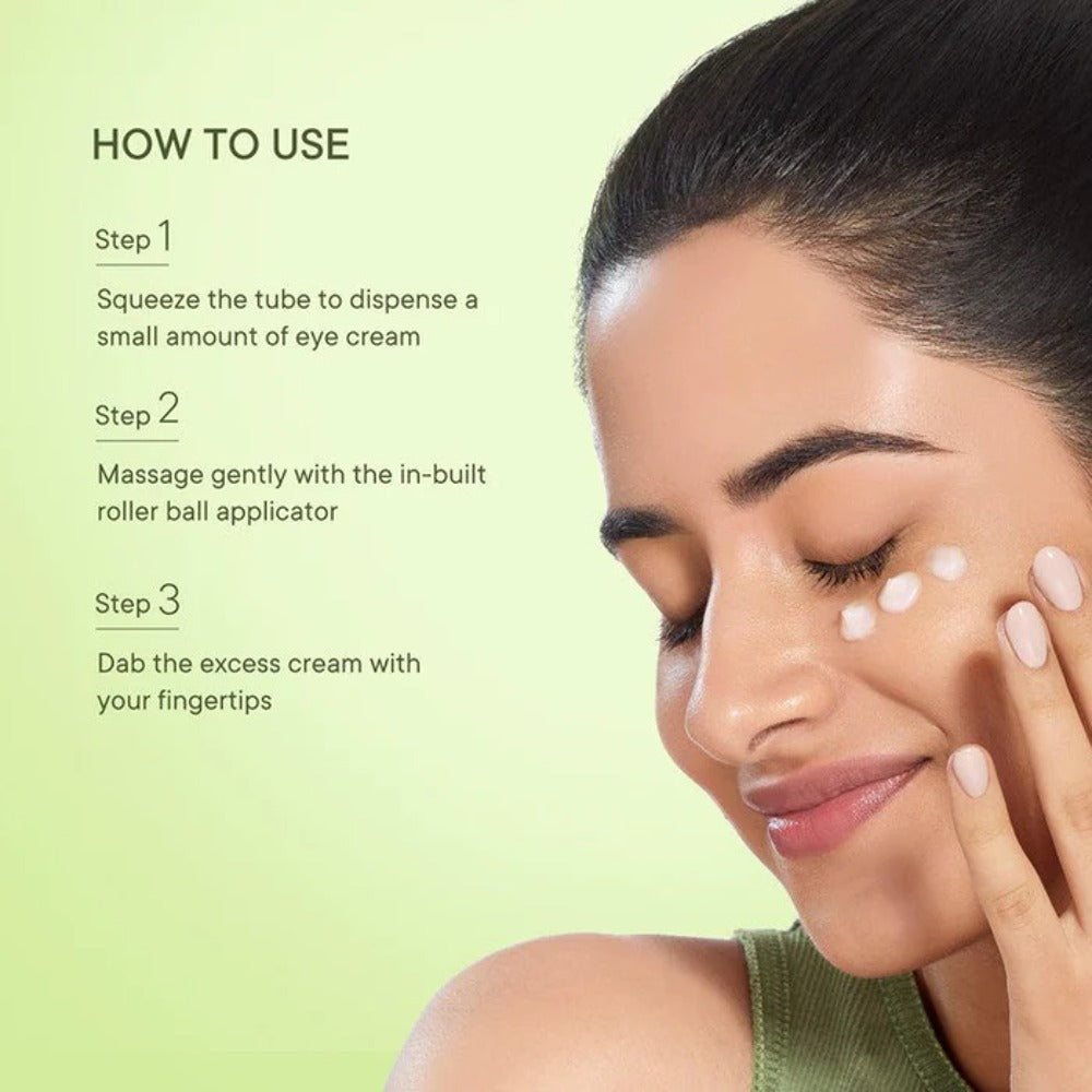 Quench Botanics  Dark Circle Under Eye Cream with Cica Herb Repair With Cooling Massage Roller (15ml)