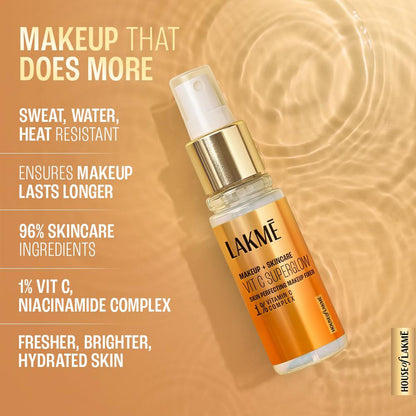 Lakme Makeup+Skincare VitC Superglow Skin Perfecting Makeup Fixer (60ml)