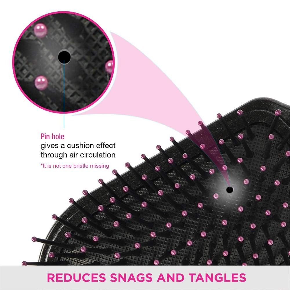 Vega Cushioned Hair Brush With Cleaning Comb For Men & Women (E18-Cb)