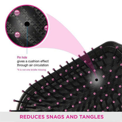 Vega Cushioned Hair Brush With Cleaning Comb For Men & Women (E18-Cb)
