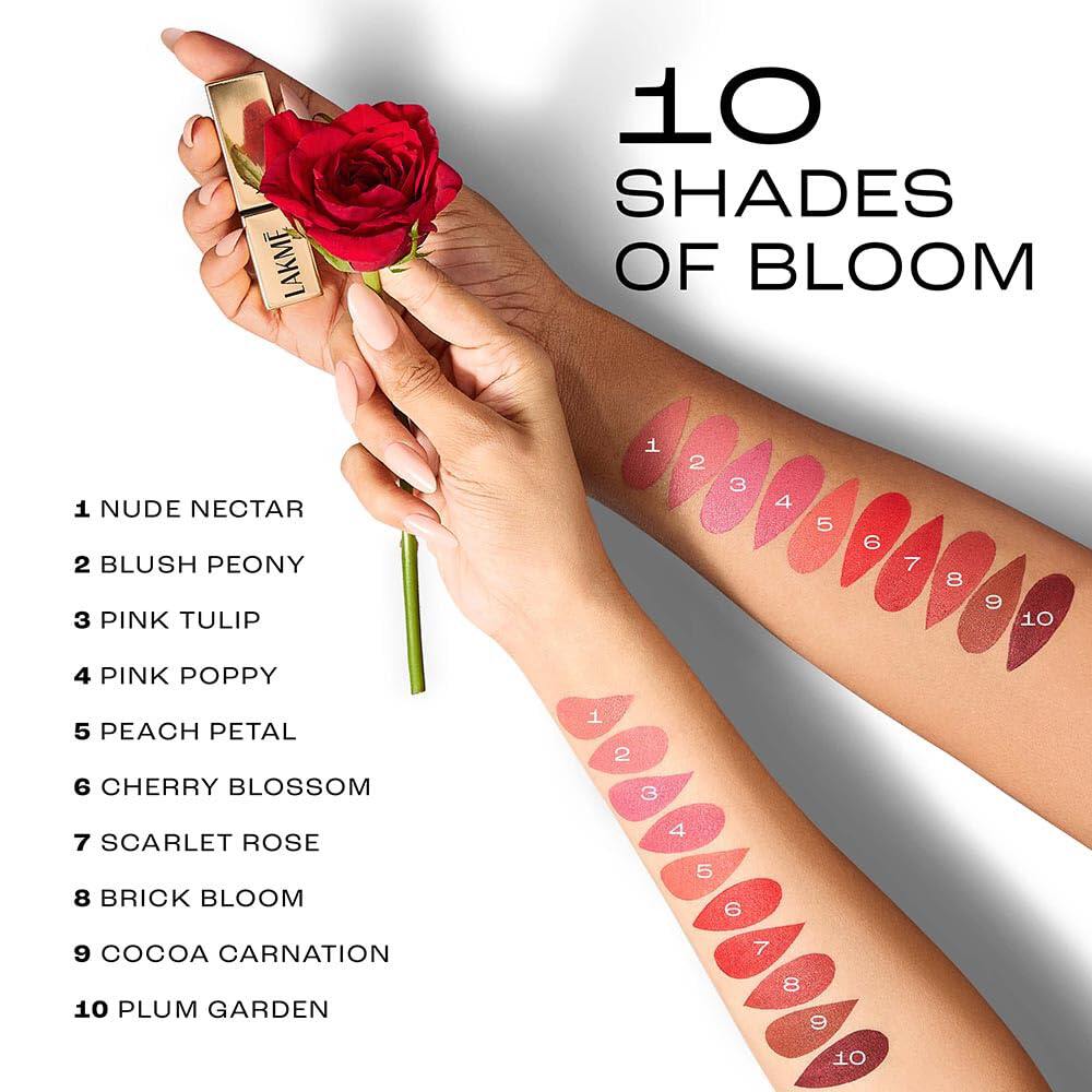 Lakme Rouge Bloom Powder Matte Bullet - Blush Peony 206 (4 gms)