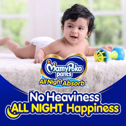 MamyPoko Pants All Night Absorb Baby Diapers, Medium (Pack of 48) 7-12 kg