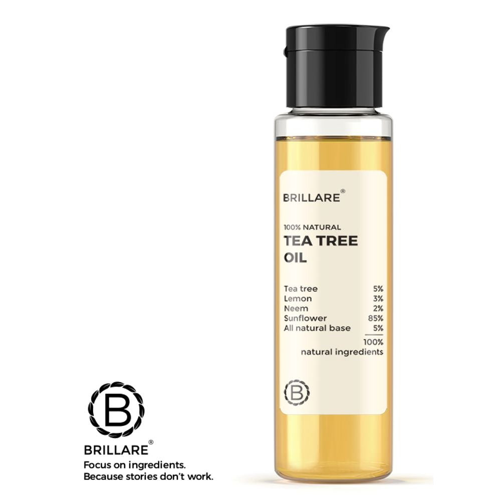 Brillare Tea Tree Oil For Itchy, Flaky, Dandruff Prone Scalp (100ml)