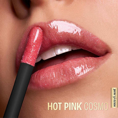 Lakme Glitterati Lip Glaze - 203 Hot Pink Cosmo (5ml)