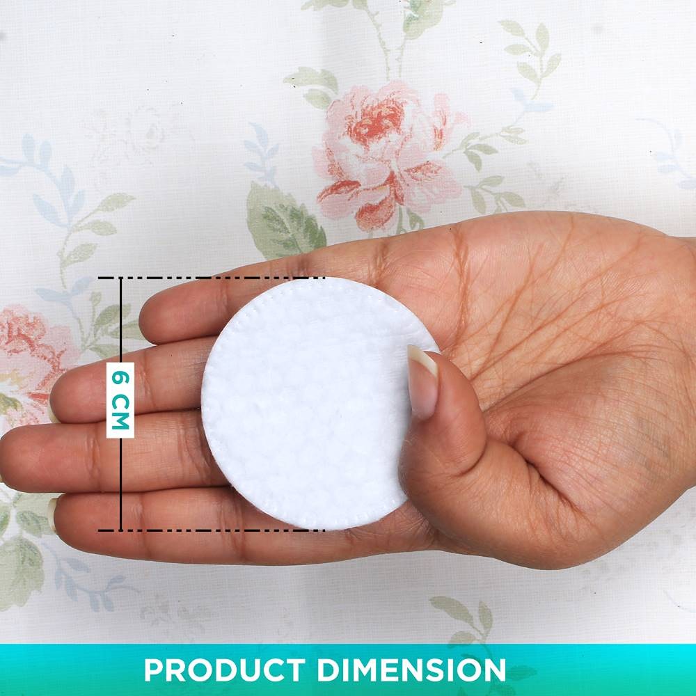 Vega Organic Cotton Pads for Makeup Remover & Face Cleansing (50 pcs)