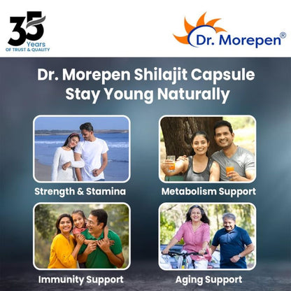 Dr. Morepen Shilajit Capsules for Strength Stamina Vigour & Vitality (60 Capsules)